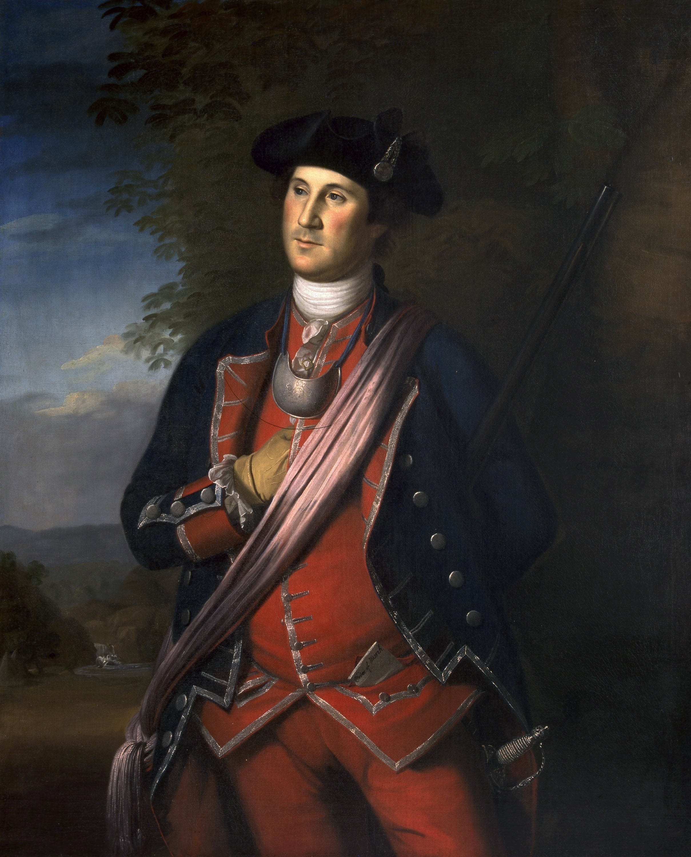 George Washington as a young soldier